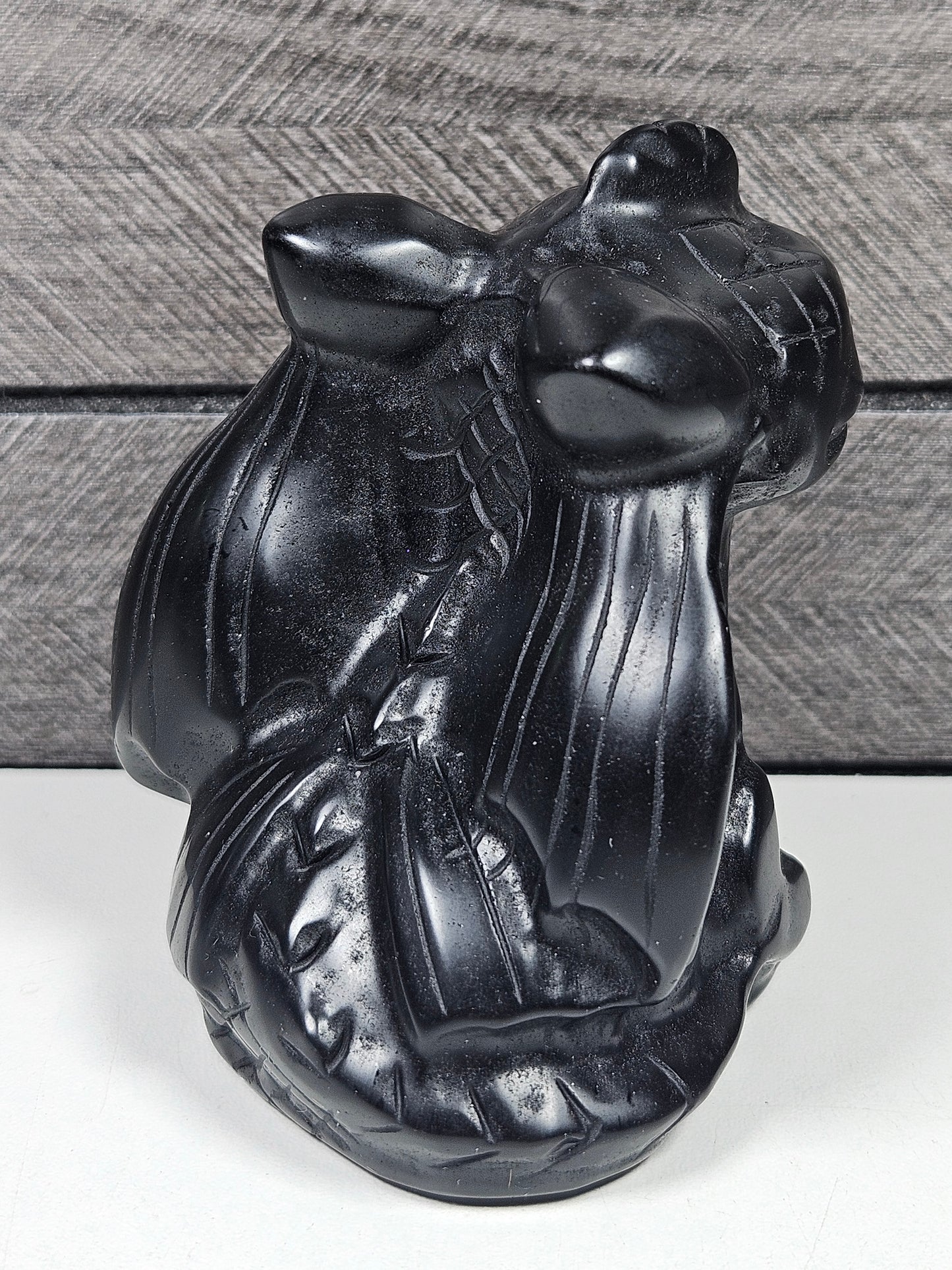 Schwarzer Obsidian Zahnlos 300 Gramm
