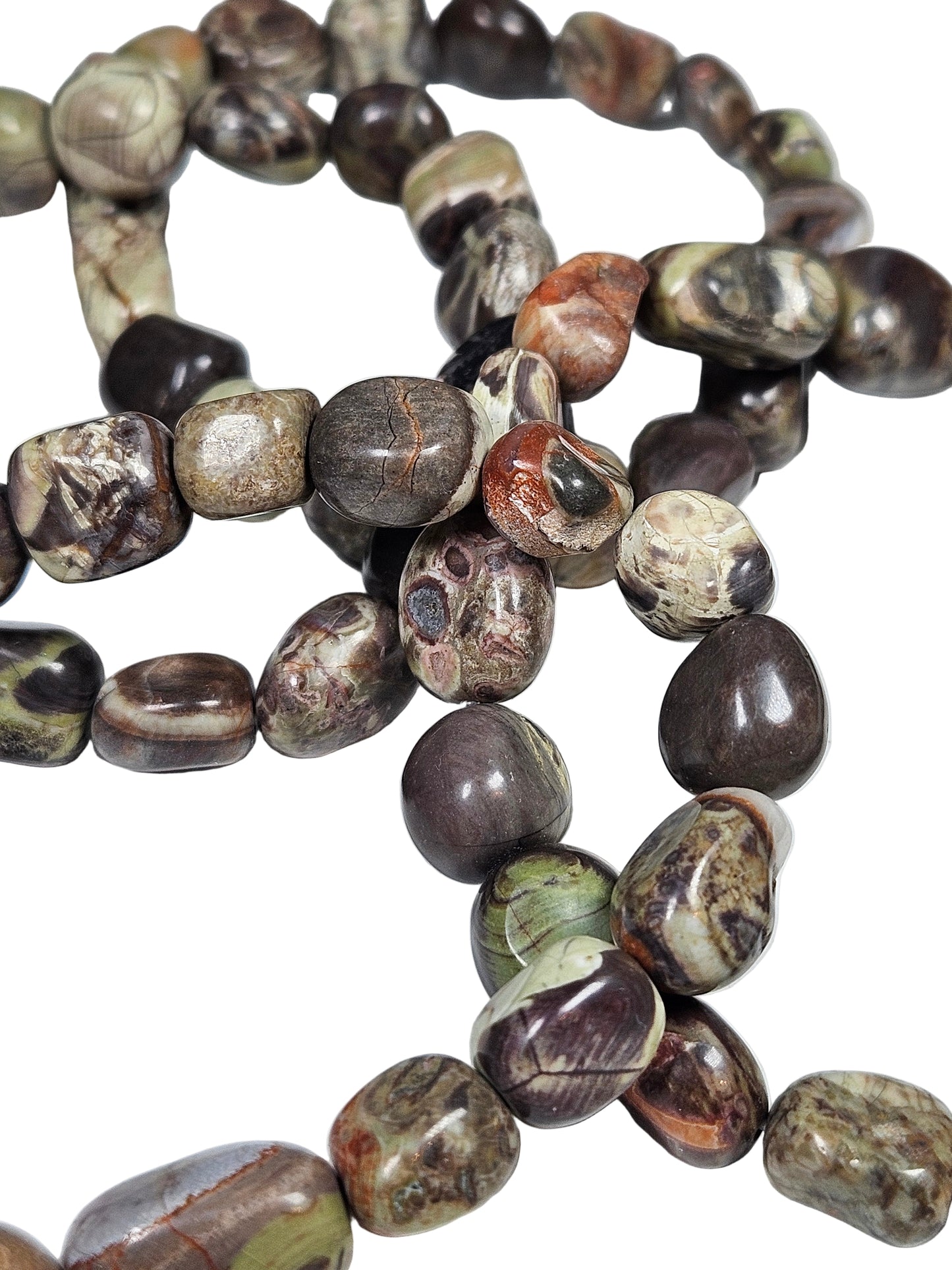 Money agaat trommelsteen armband 9mm