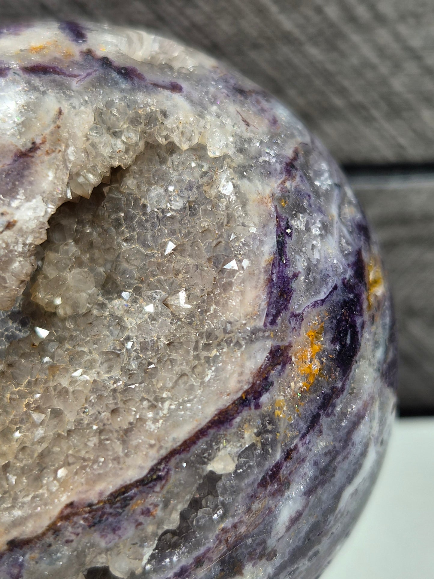 Fluoriet Chalcedoon mix bol 484 gram