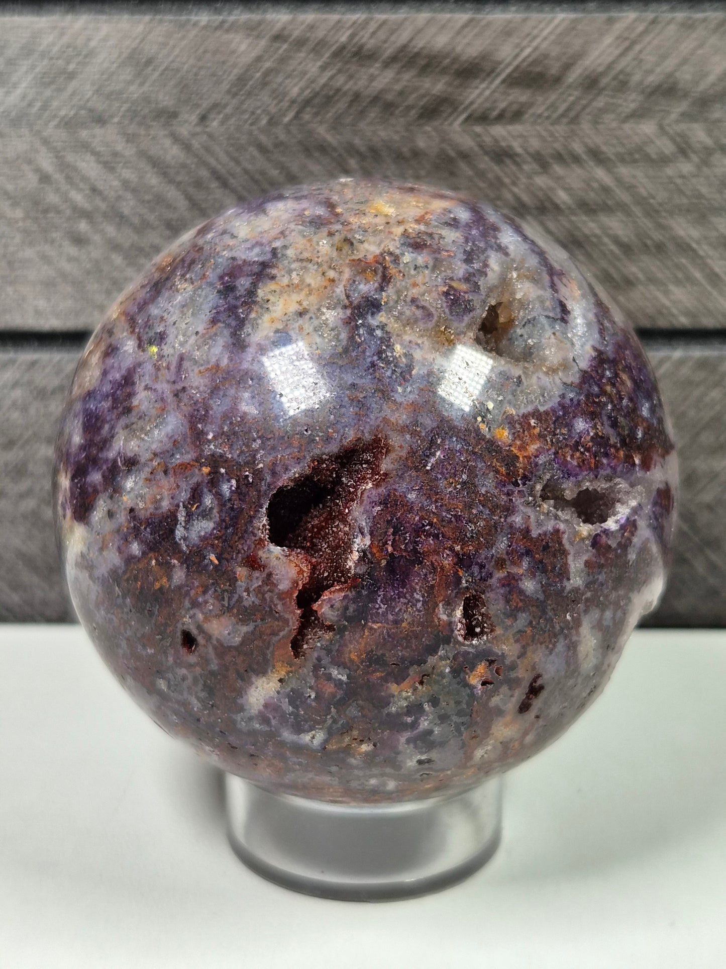 Fluoriet/Chalcedoon mix Bol 420 gram