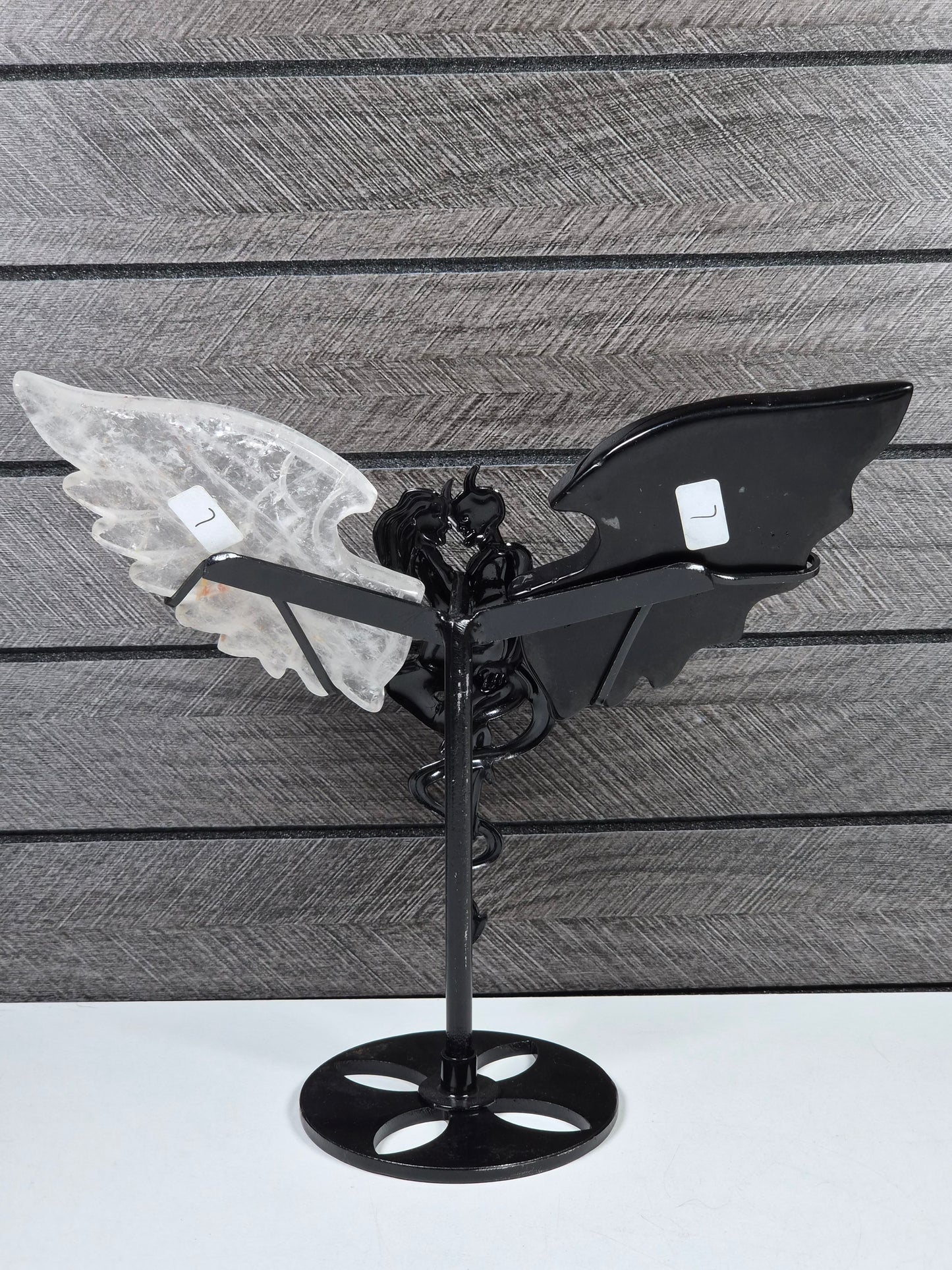 Obsidiaan Duivel Bergkristal Engel Koppel nr7