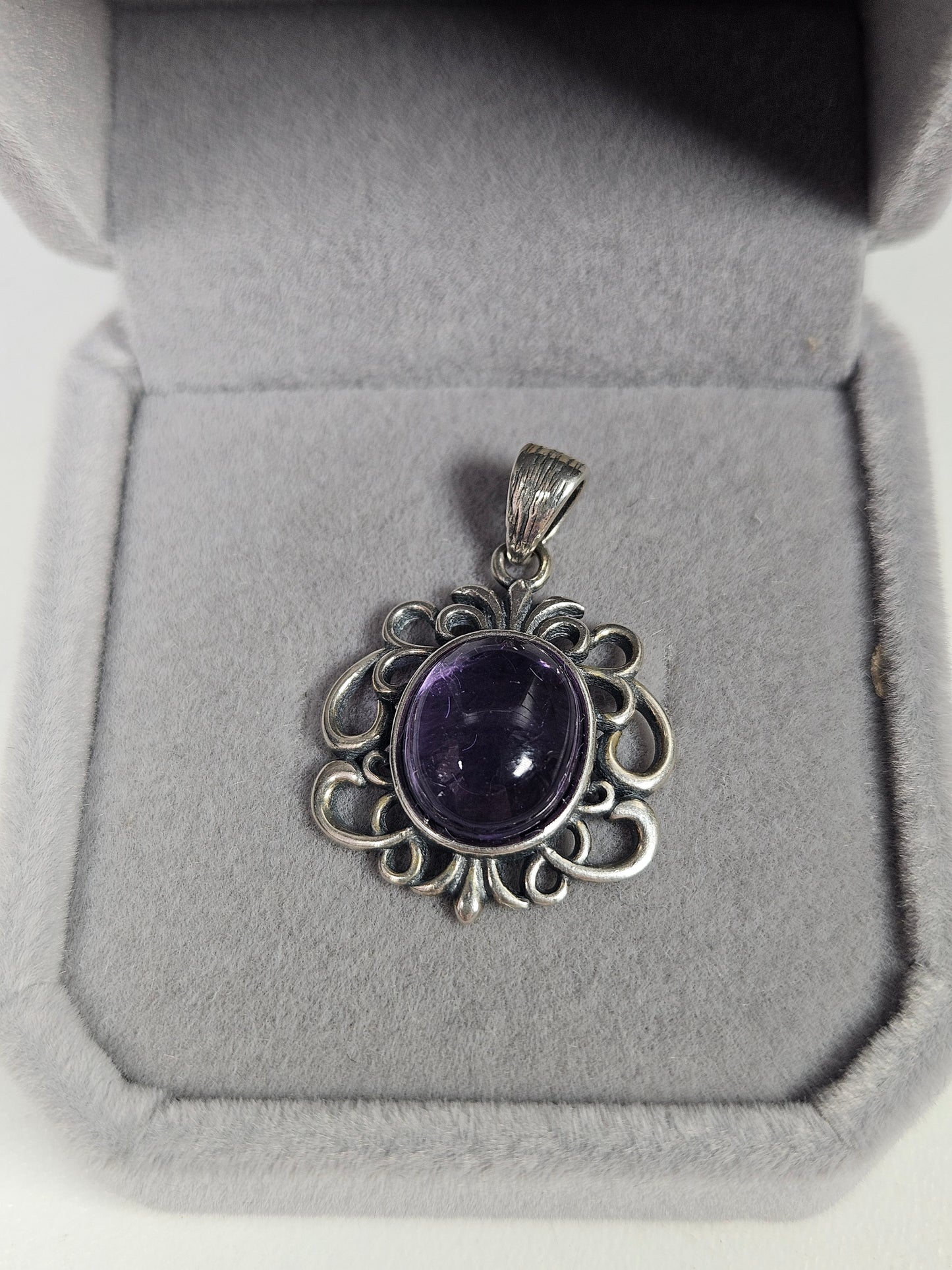 Amethist s925(zilver) kettinghanger nr73