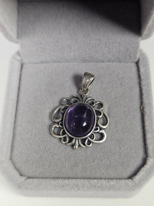 Amethist s925(zilver) kettinghanger nr73