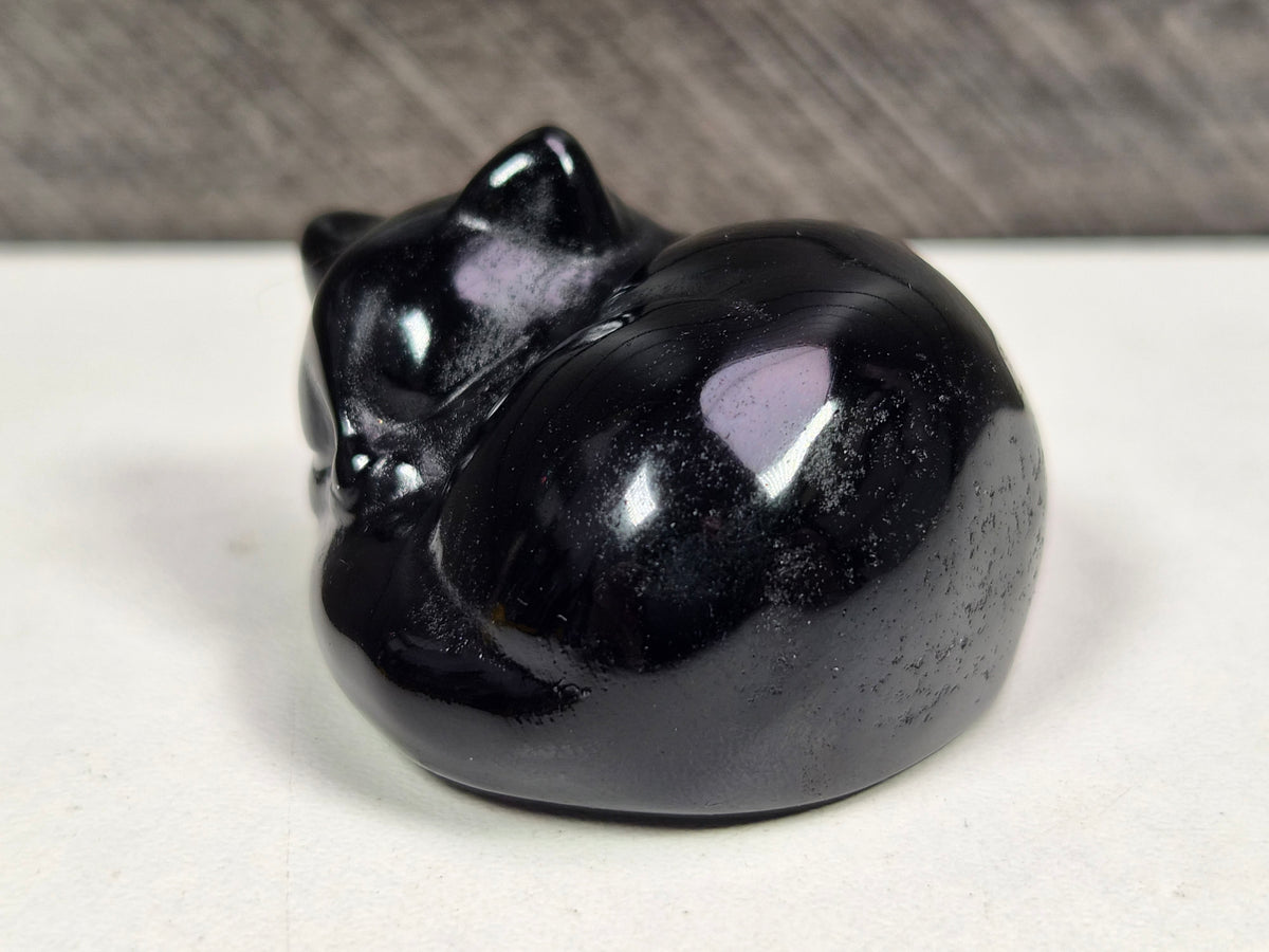 Obsidiaan Slapend Katje 40 gram