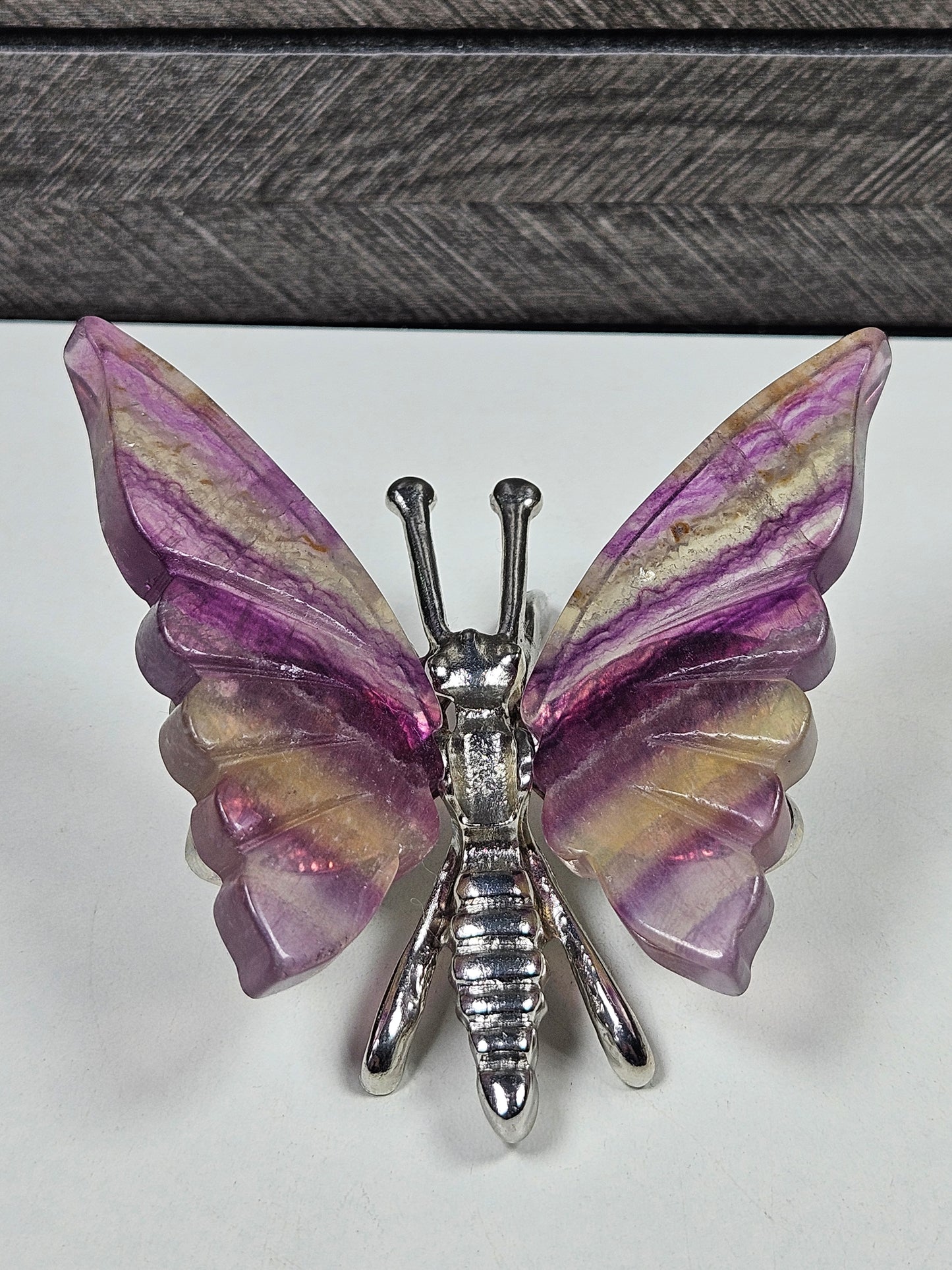 Fluoriet vlinder zilver lijfje nr 5