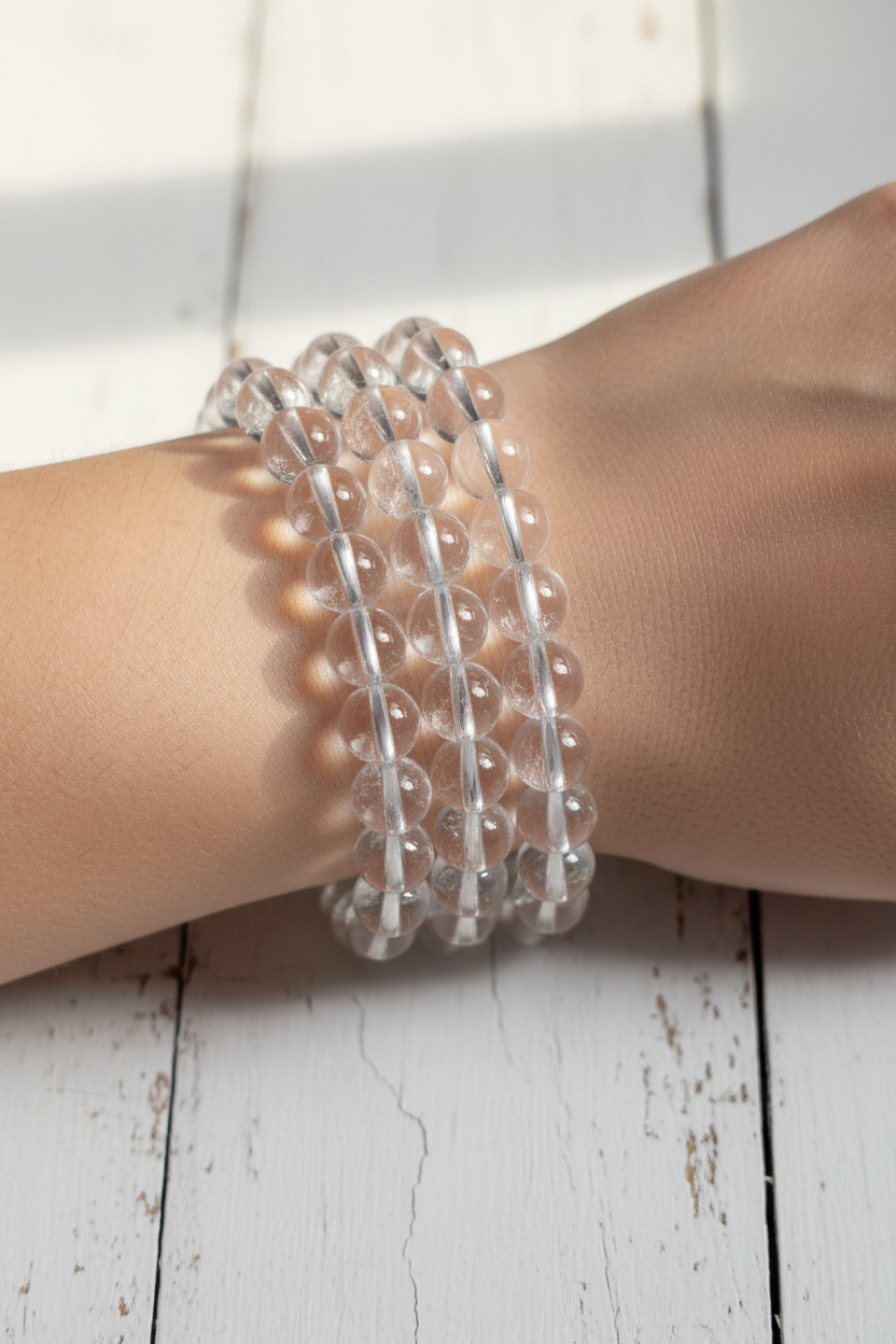 Bergkristal armband 8mm