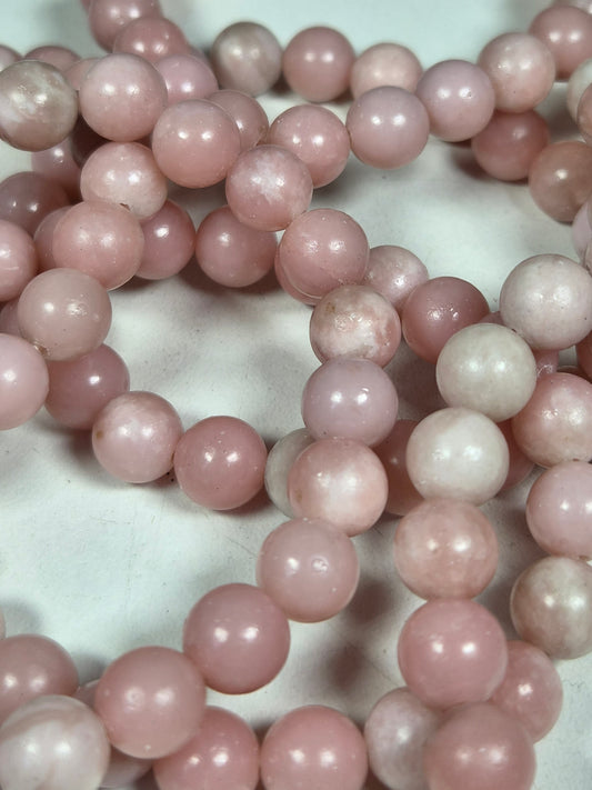 Roze opaal 8mm armband
