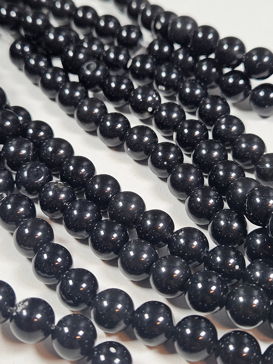 Obsidiaan kralenstreng 8mm