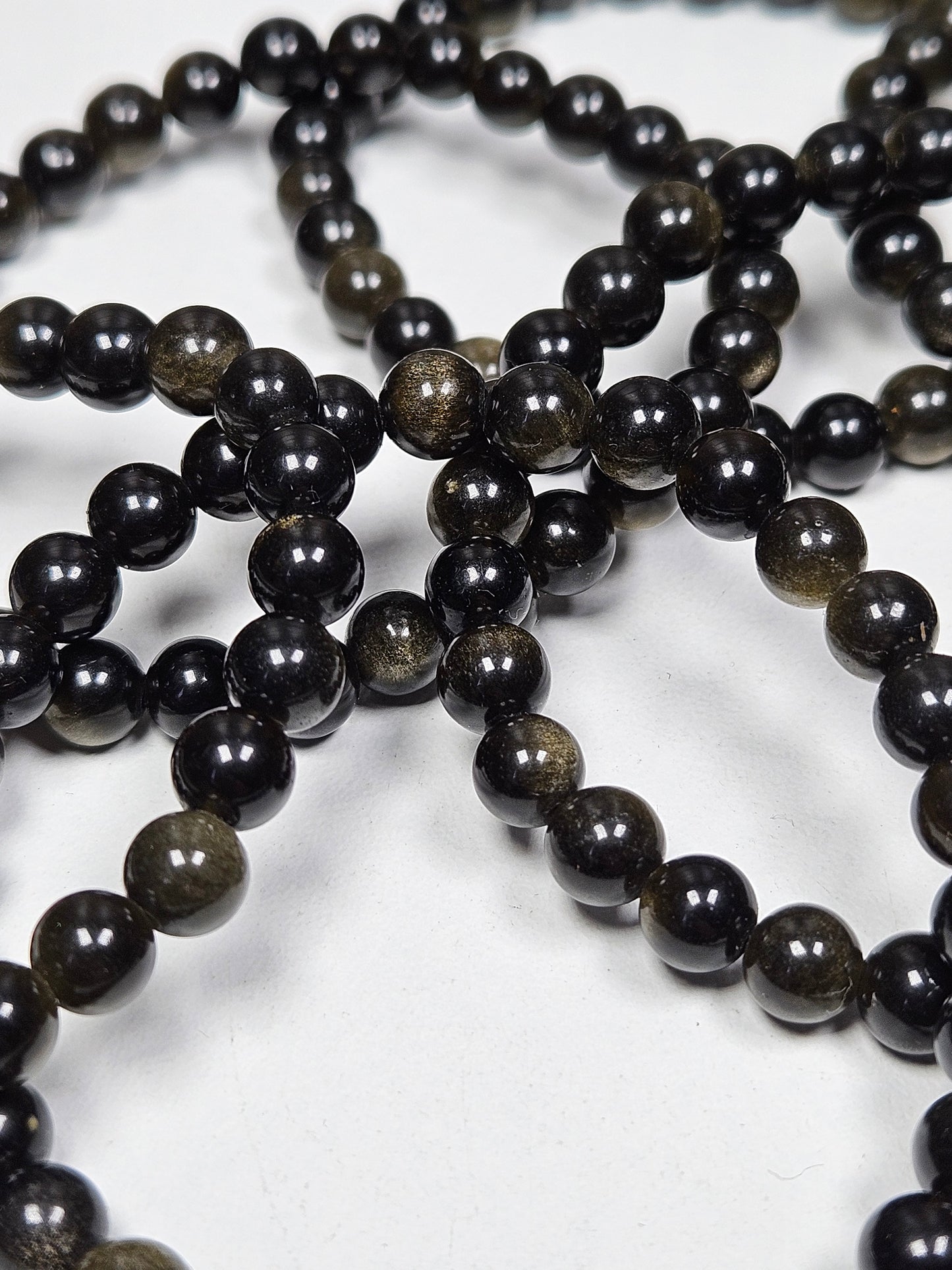 Goud obsidiaan armband 6mm