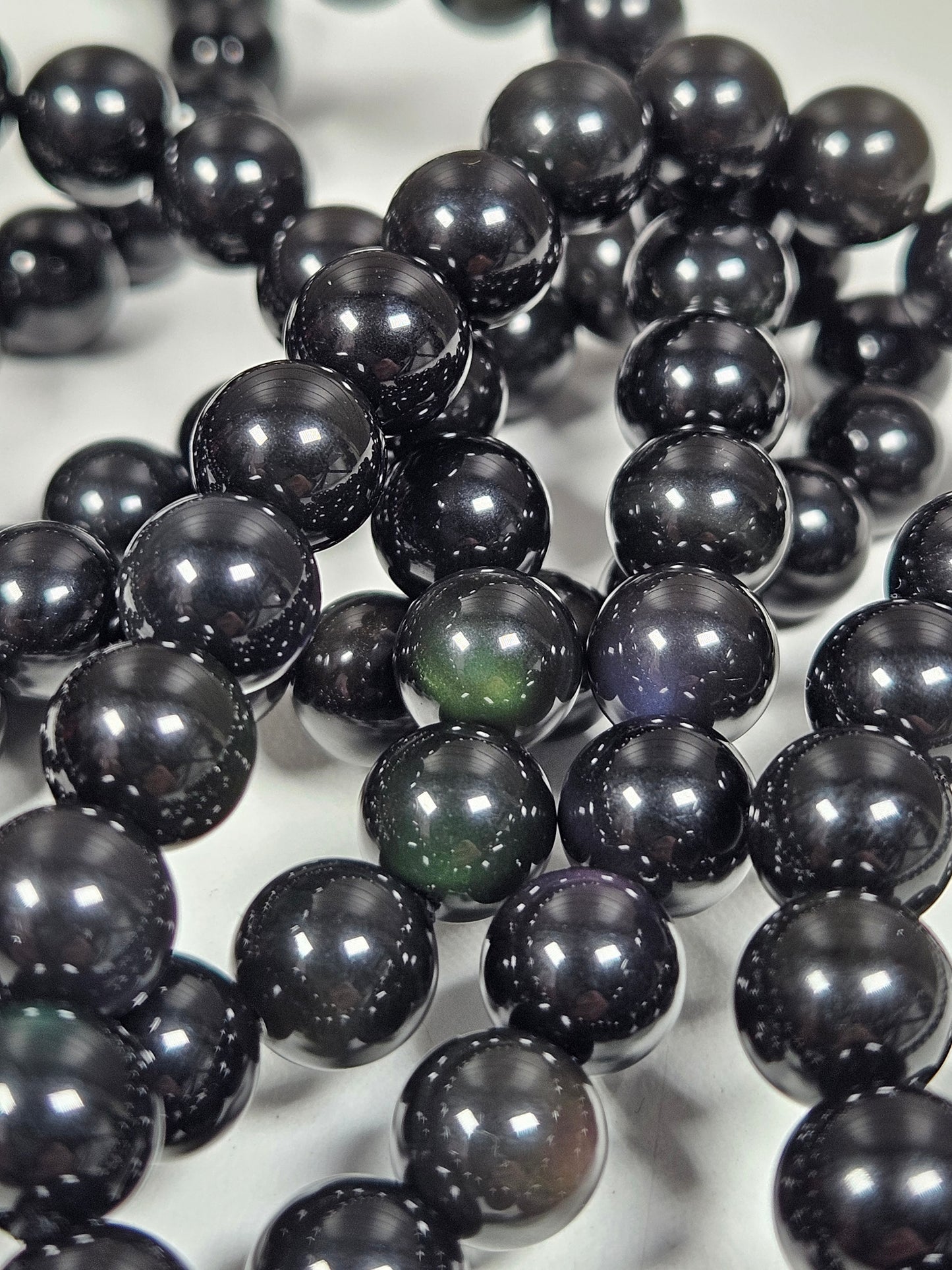Regenbogen-Obsidian Armband 8mm