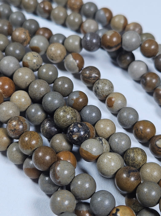 Landschapsjaspis kralenstreng 6mm