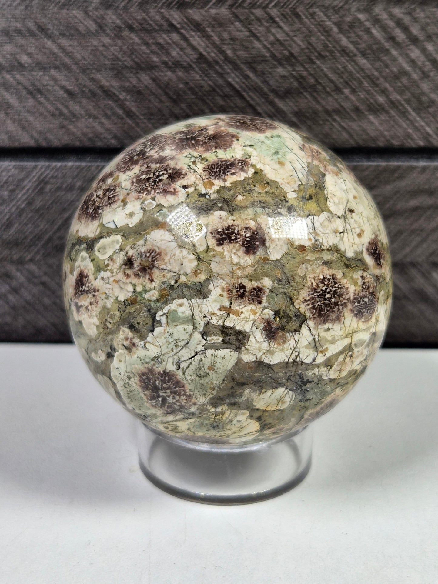 Groene Bloem Jaspis Bol 230 gram