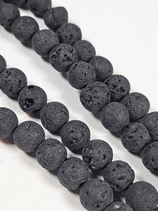 Lavasteen kralenstreng 8mm