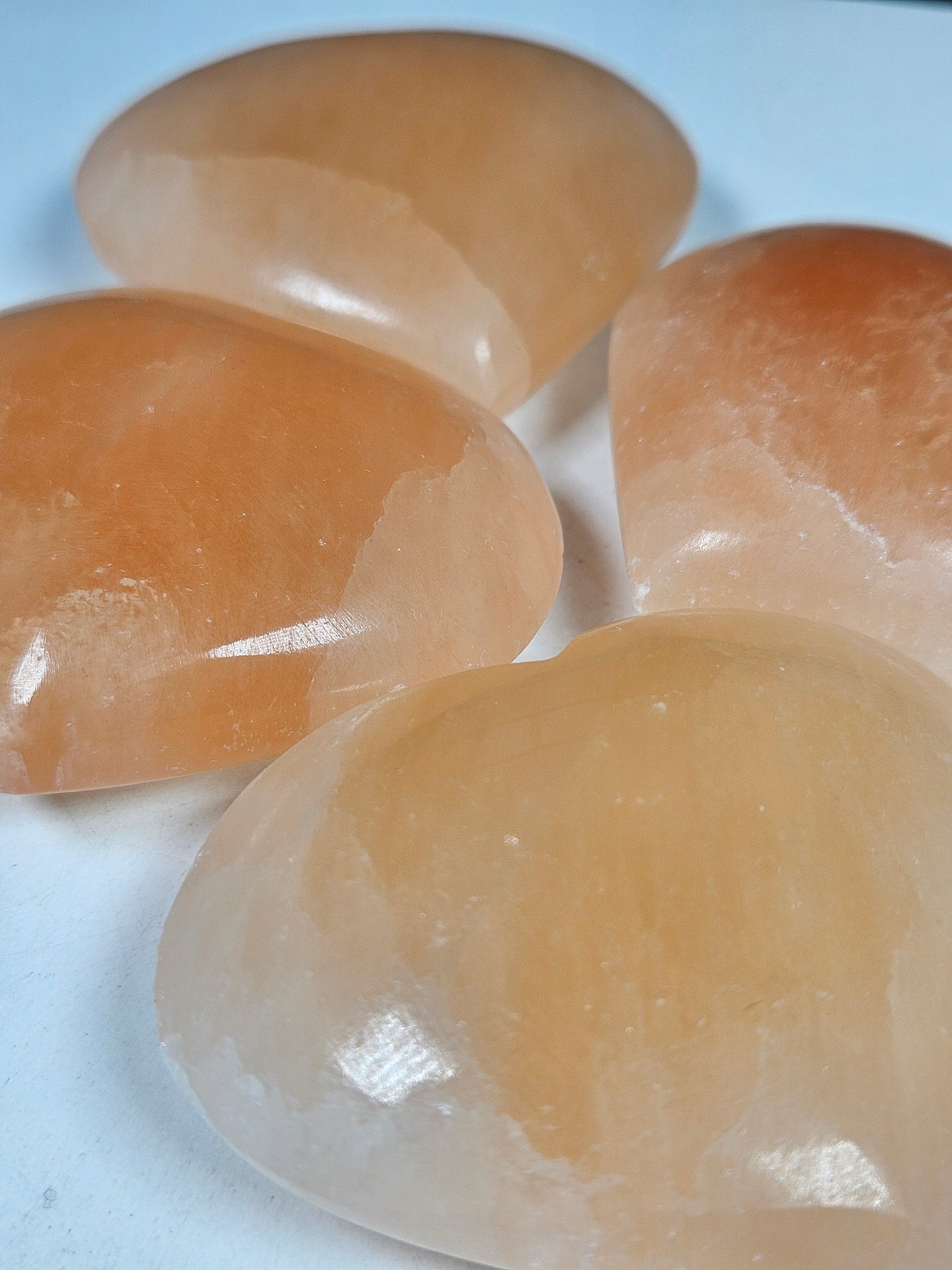 Oranje Seleniet Hart (5,5 cm – 6,5 cm)