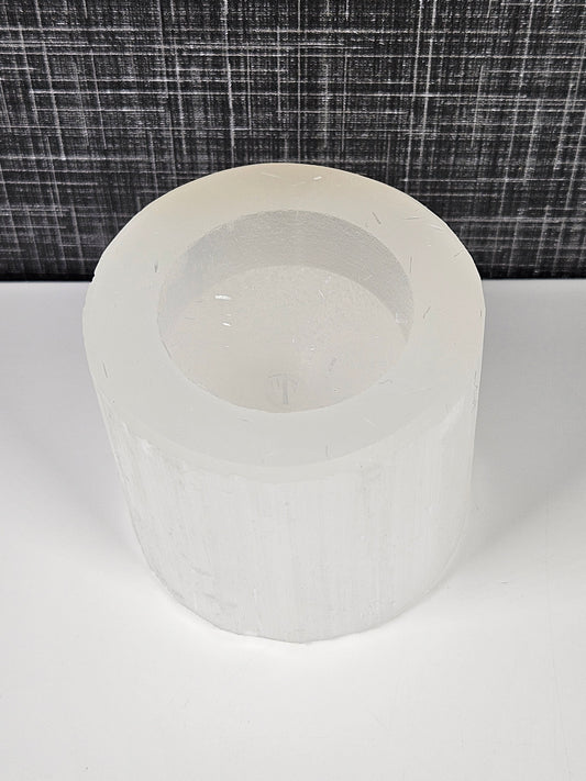 Seleniet cilinder waxinehouder 6cm