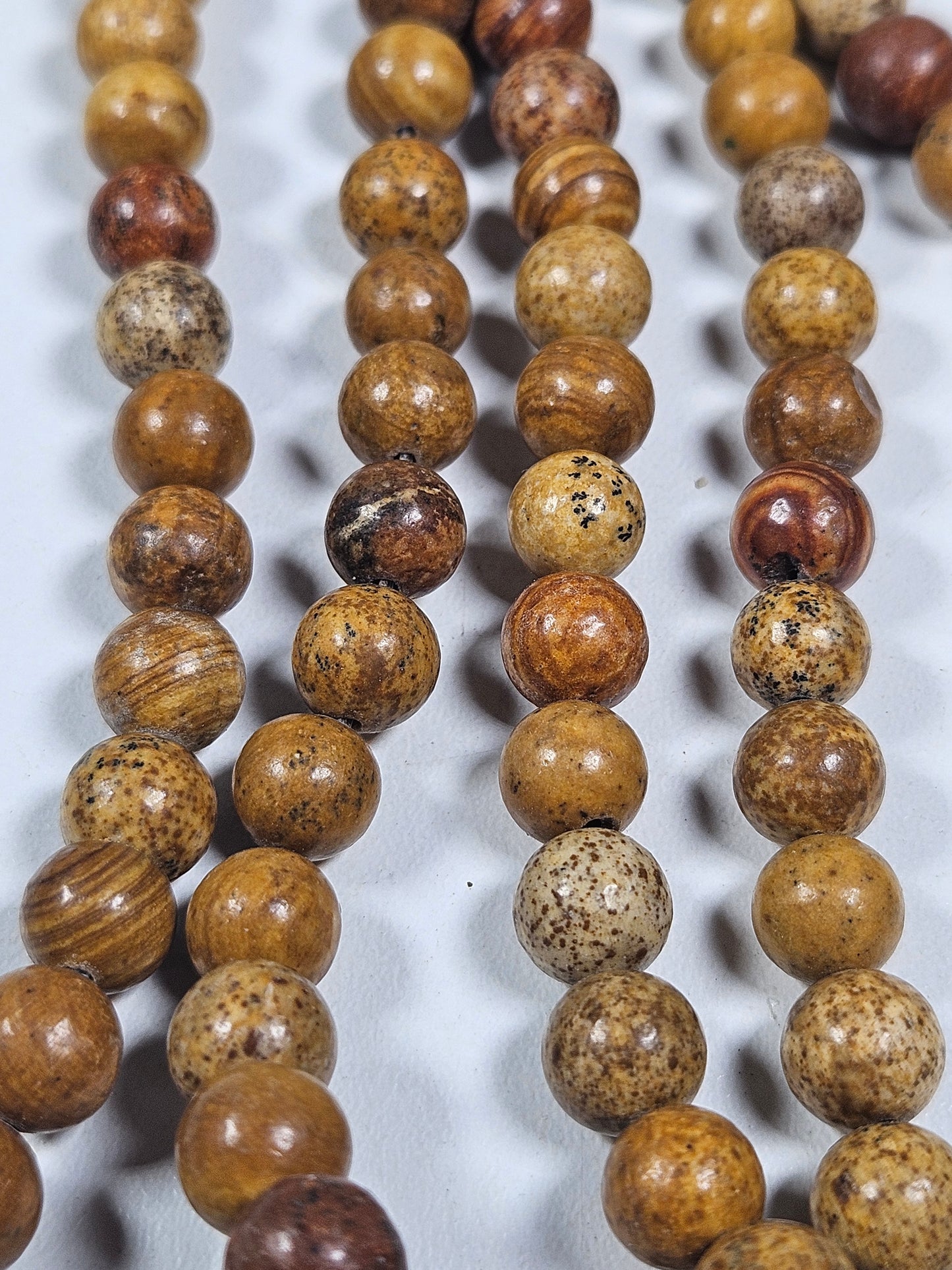 Landschapsjaspis kralenstreng 8mm