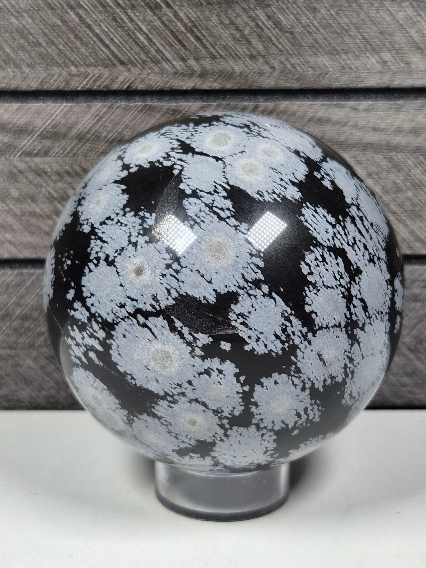 Sneeuwvlok Obsidiaan bol 642 gram