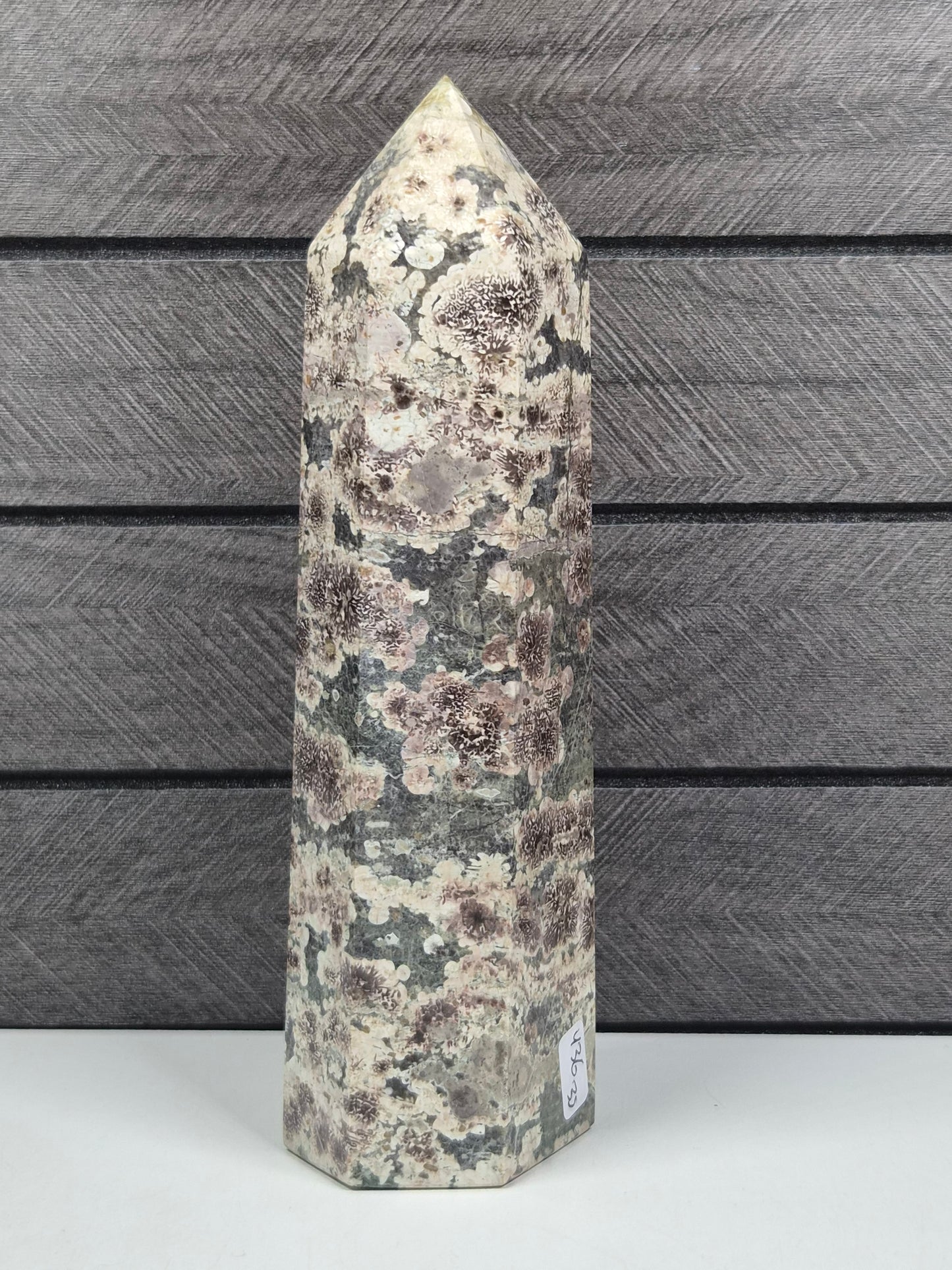 Groene Bloem Jaspis Toren 436 gram