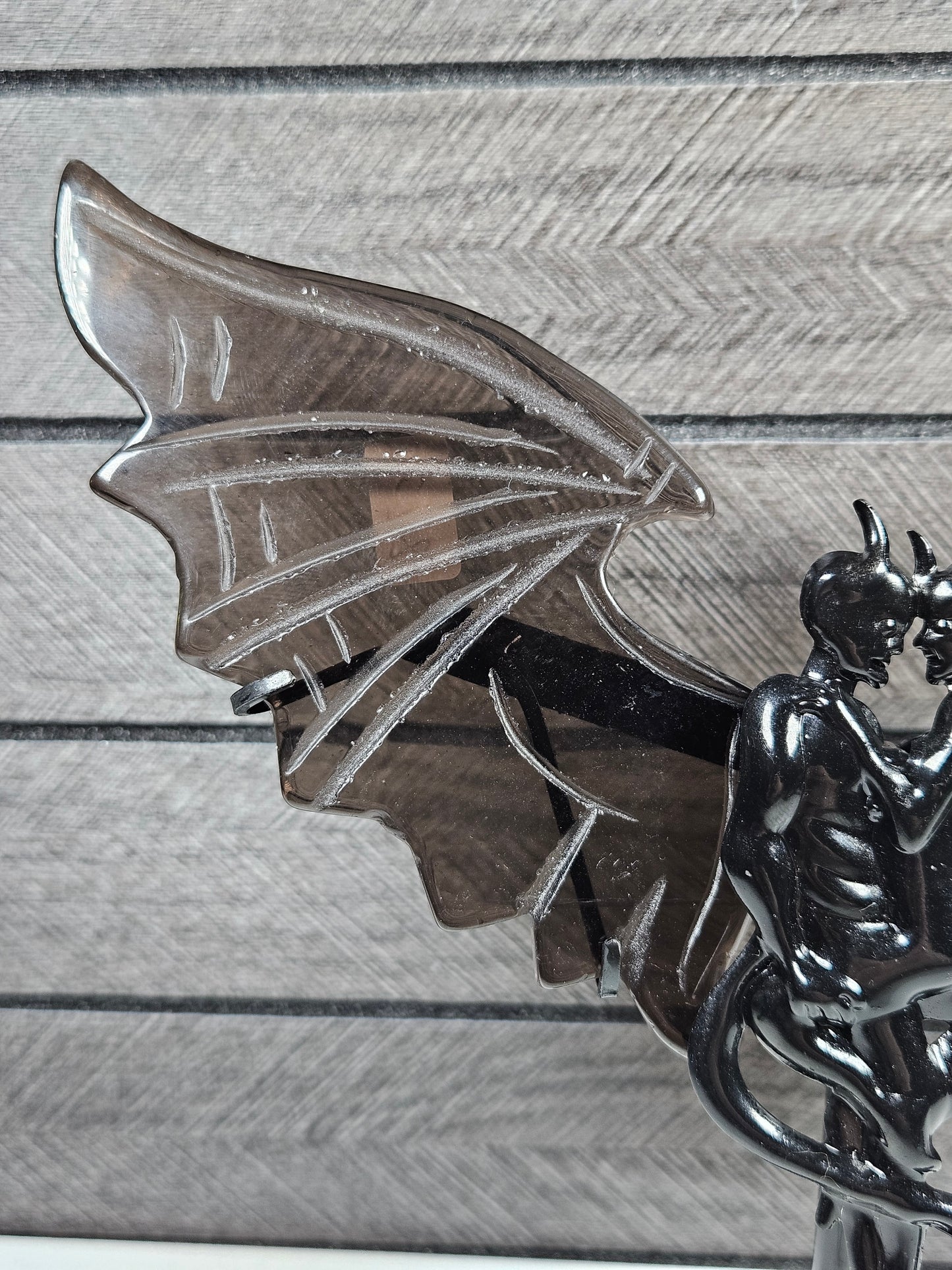 IJs obsidiaan duivel/engel koppel C38