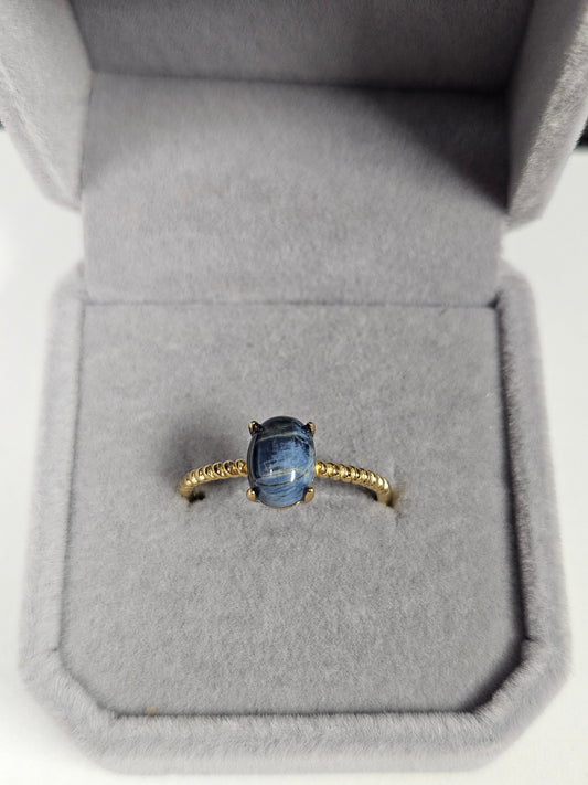Pietersiet s925(verguld) verstelbare ring nr62