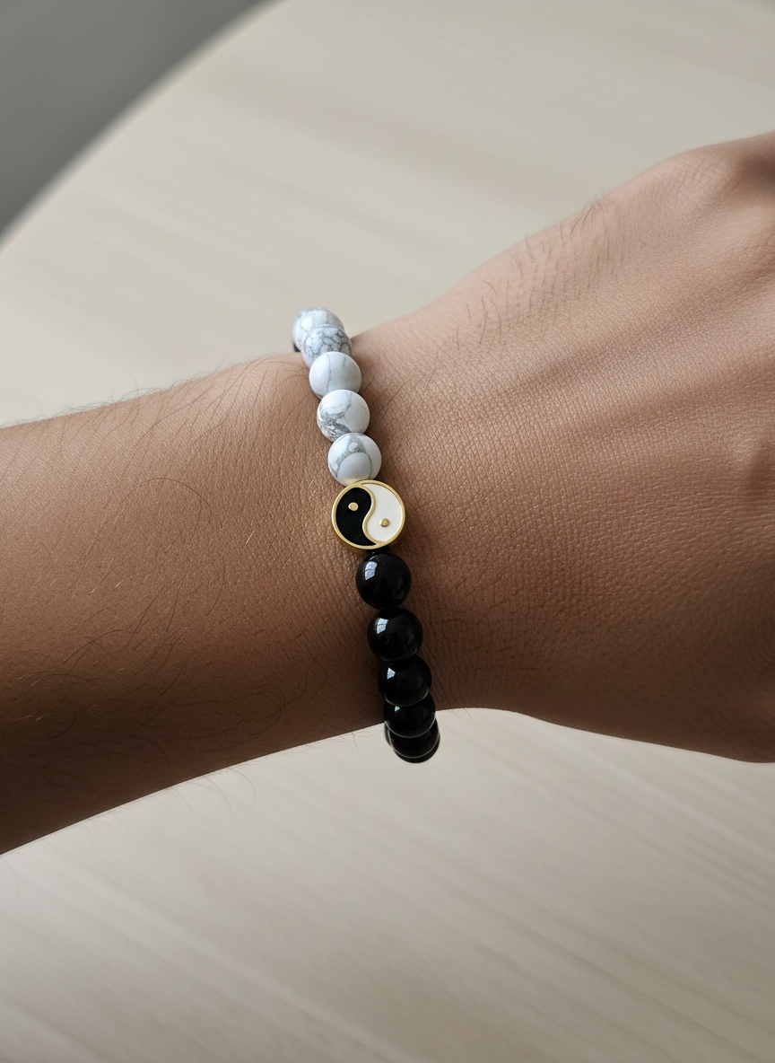 Yin Yang armband 8 mm
