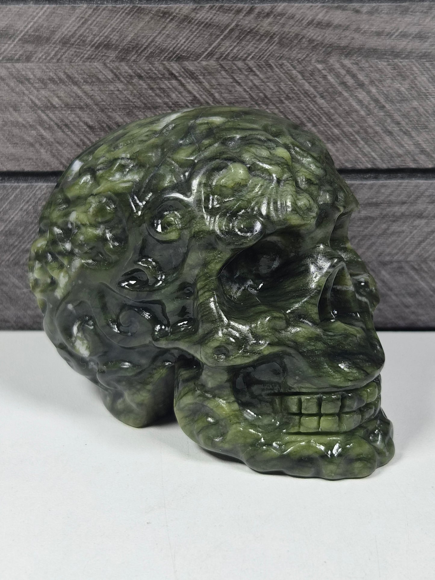 Groene Jade Schedel 496 gram