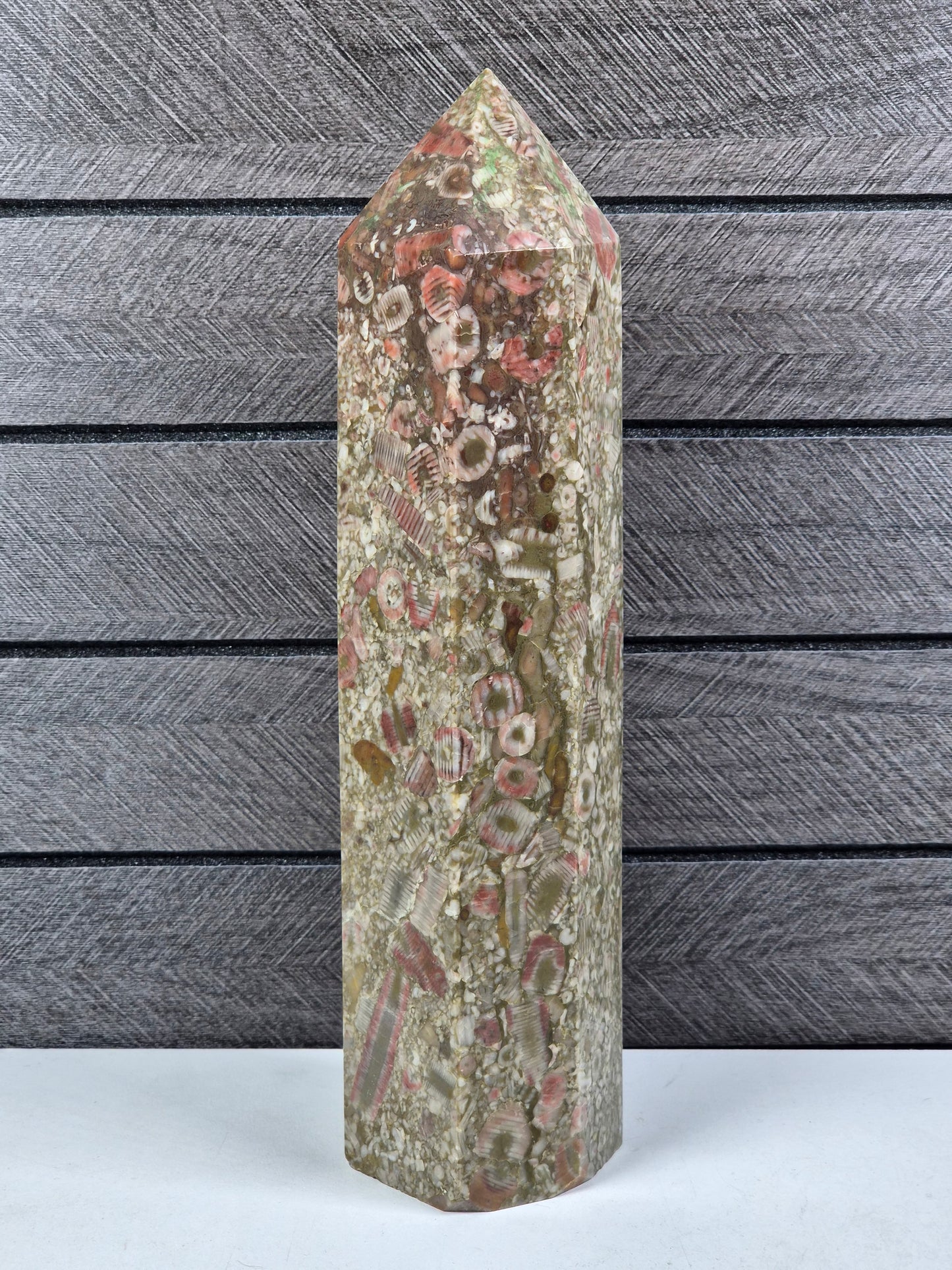 Fossiel Jaspis Toren 812 gram