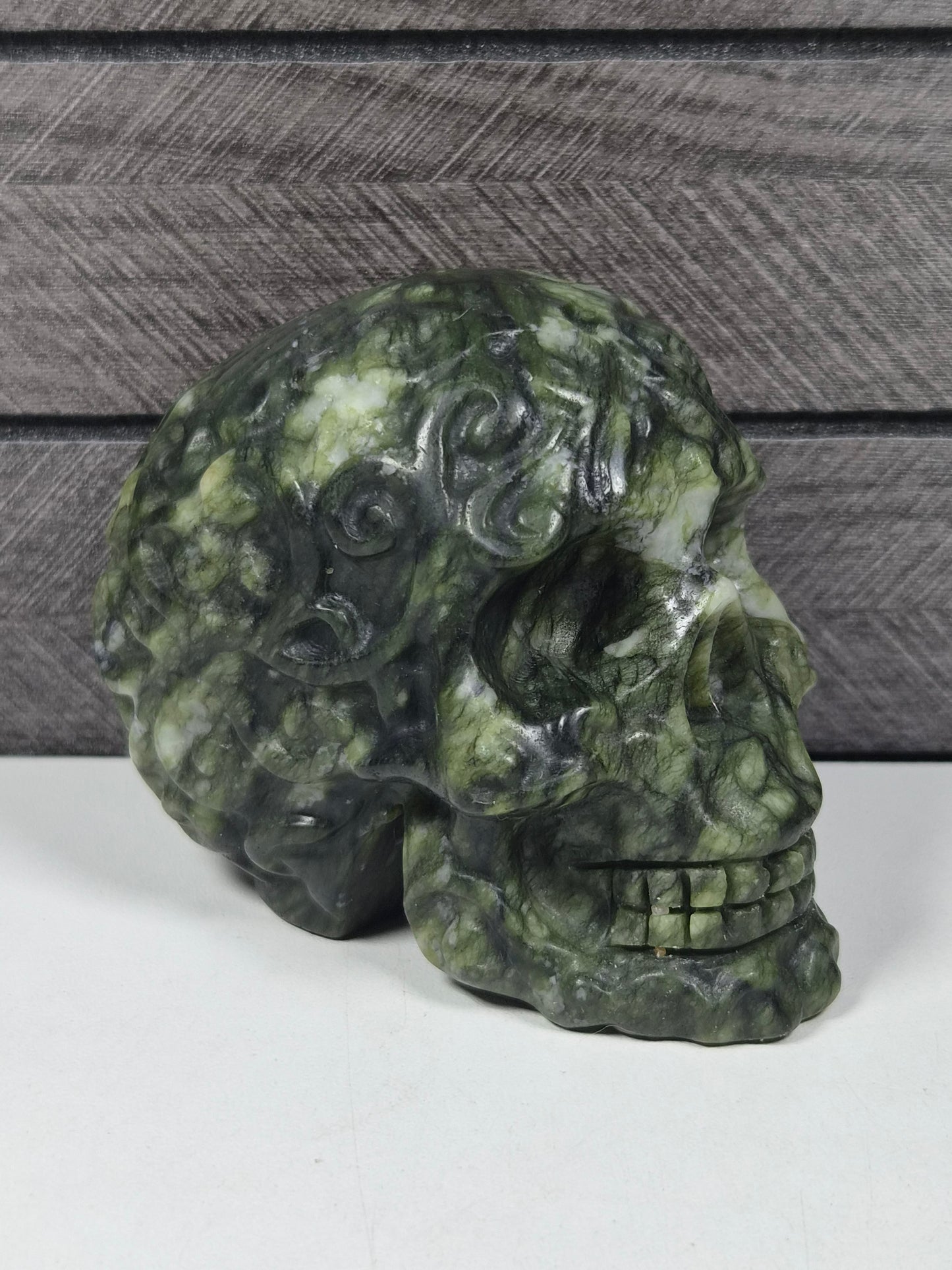 Groene Jade Schedel 475 gram