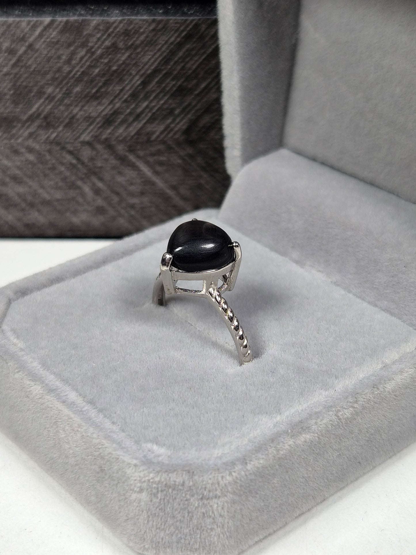 Hypersteen s925 (zilver) verstelbare ring nr13