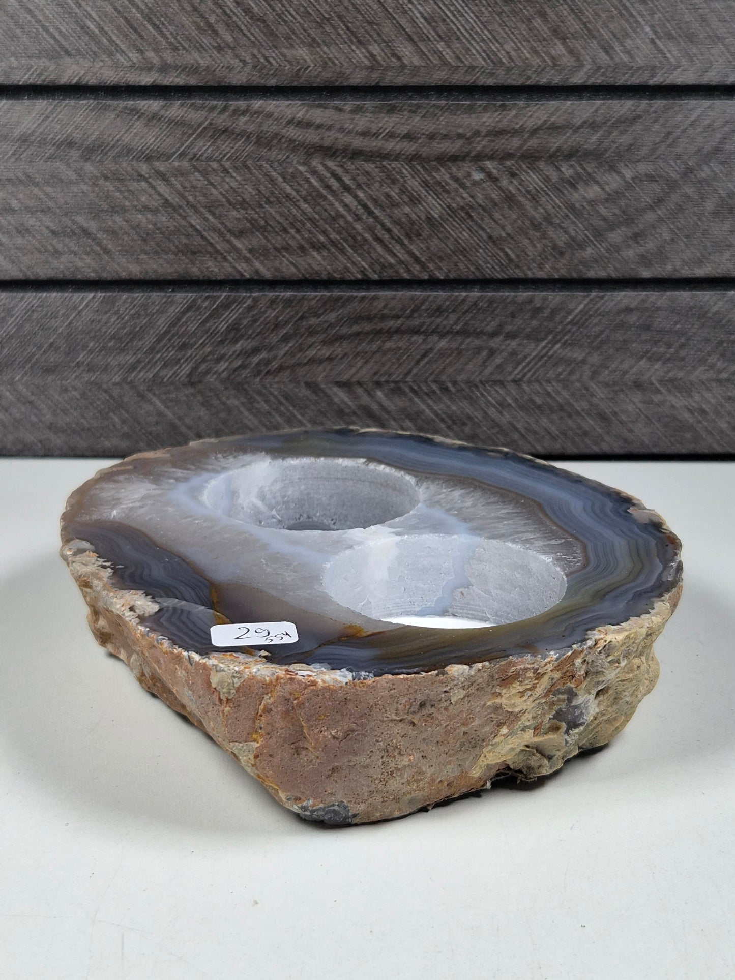 Agaat Dubbele Waxinelichthouder 554 gram