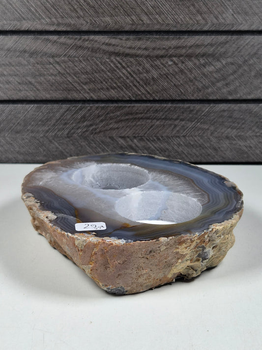 Agaat Dubbele Waxinelichthouder 554 gram
