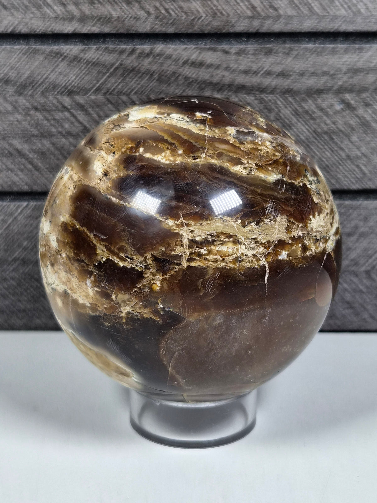 Zwarte Opaal bol 382 gram