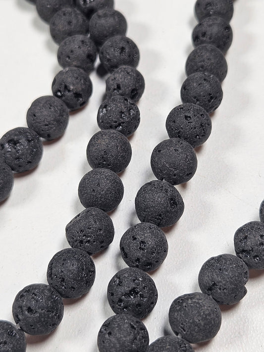 Lavasteen kralenstreng 8mm