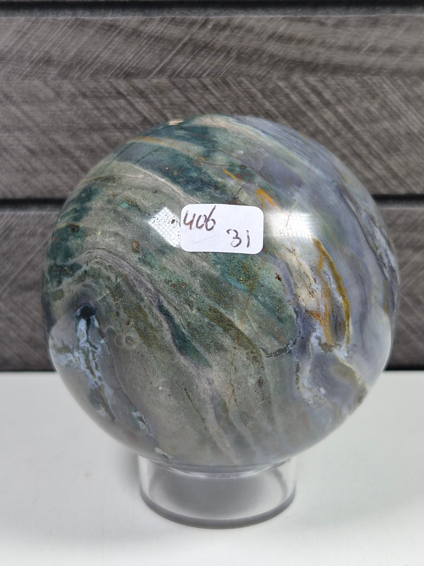 Oceaan Jaspis bol 406 gram