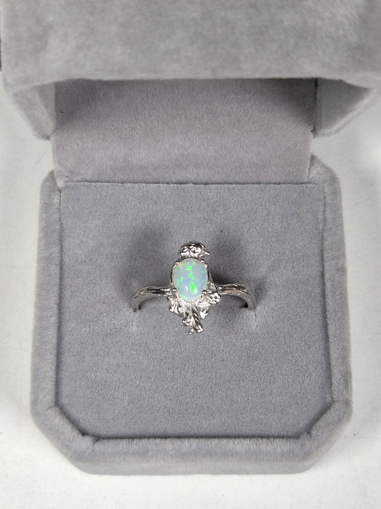 Opaal s925 (zilver) verstelbare ring nr2