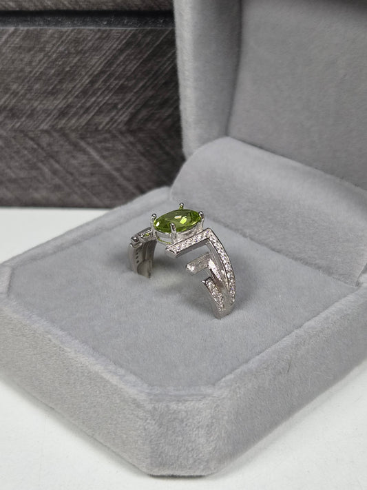 Perdioot s925 (zilver) verstelbare ring nr82