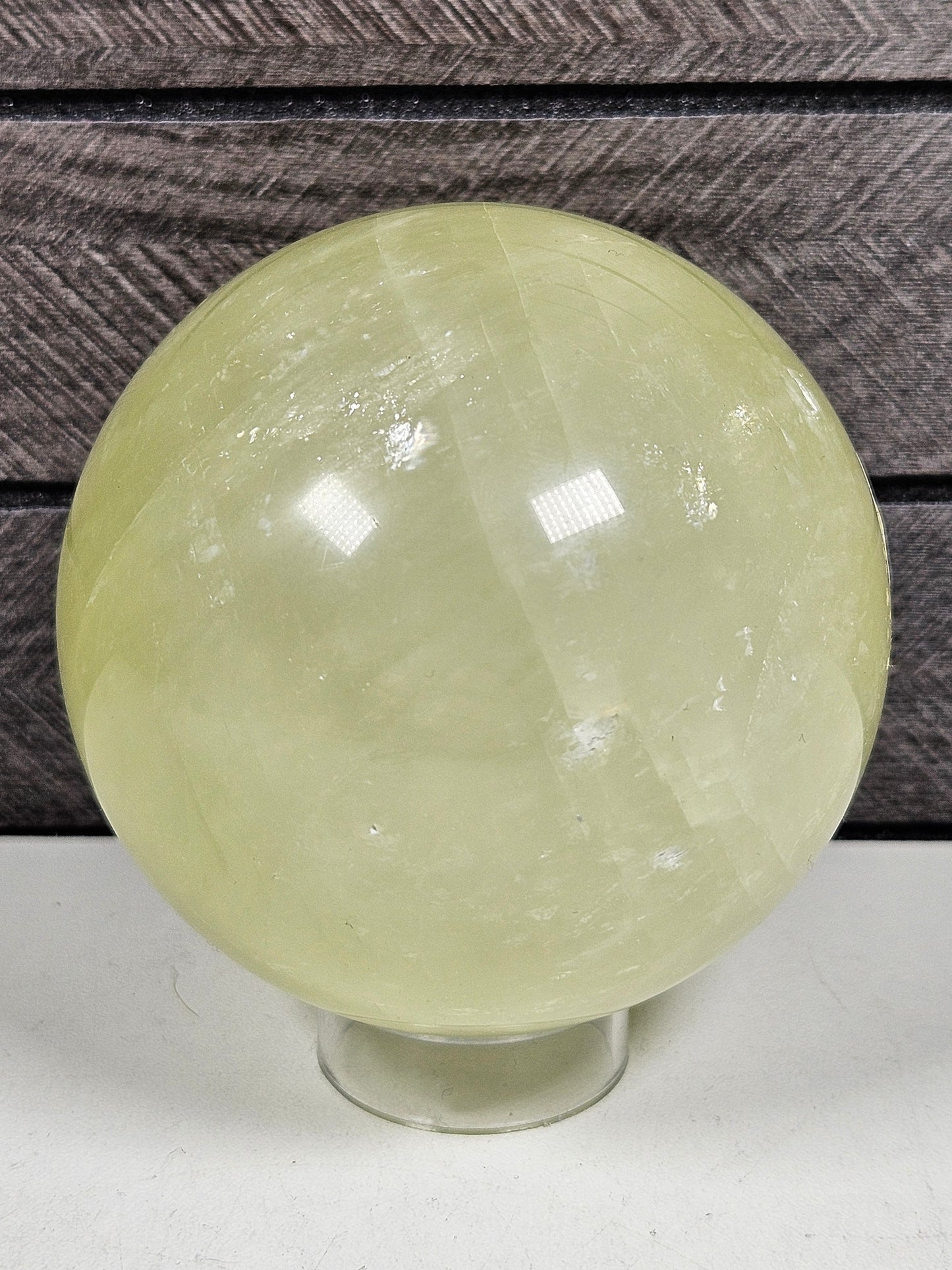 Groene Optisch Calciet bol 702 gram