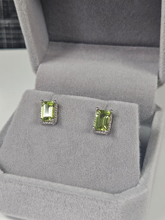 Peridoot s925 (zilver) oorbellen nr29