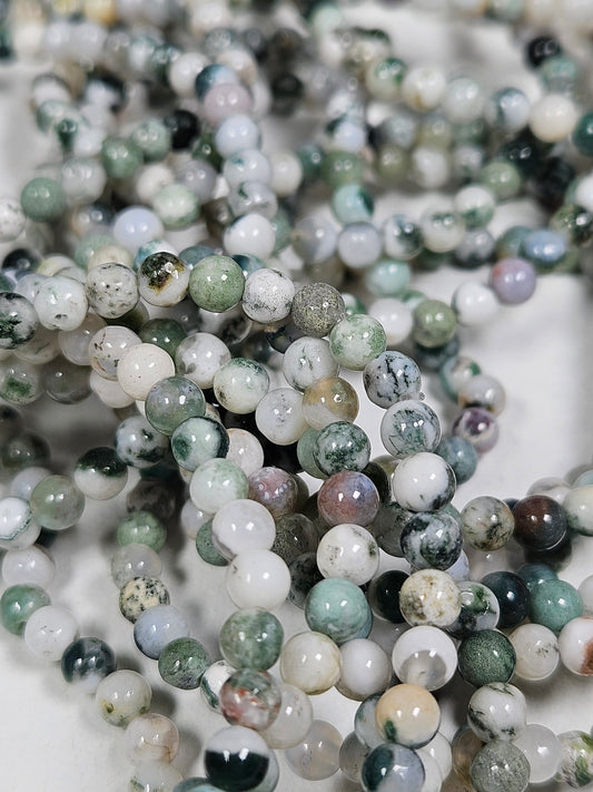 Mosagaat armband 4mm (licht)