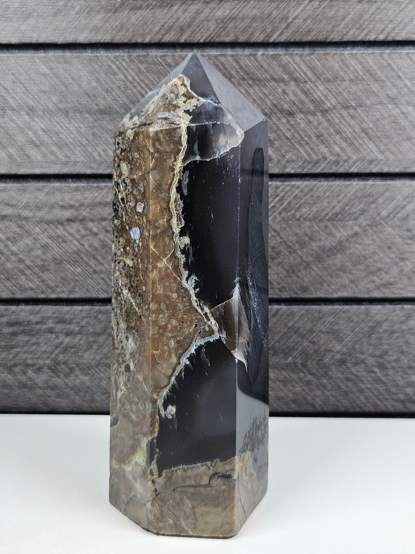 Vulkaan agaat toren 382 gram