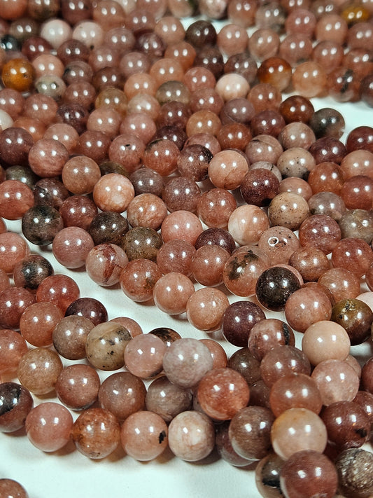 Aardbeienkwarts kralenstreng 8mm