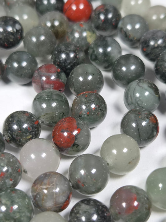 Afrikaanse Bloedsteen kralenstreng 10mm