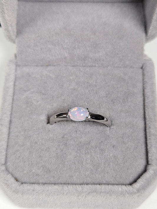 Opaal s925(zilver) verstelbare ring nr13