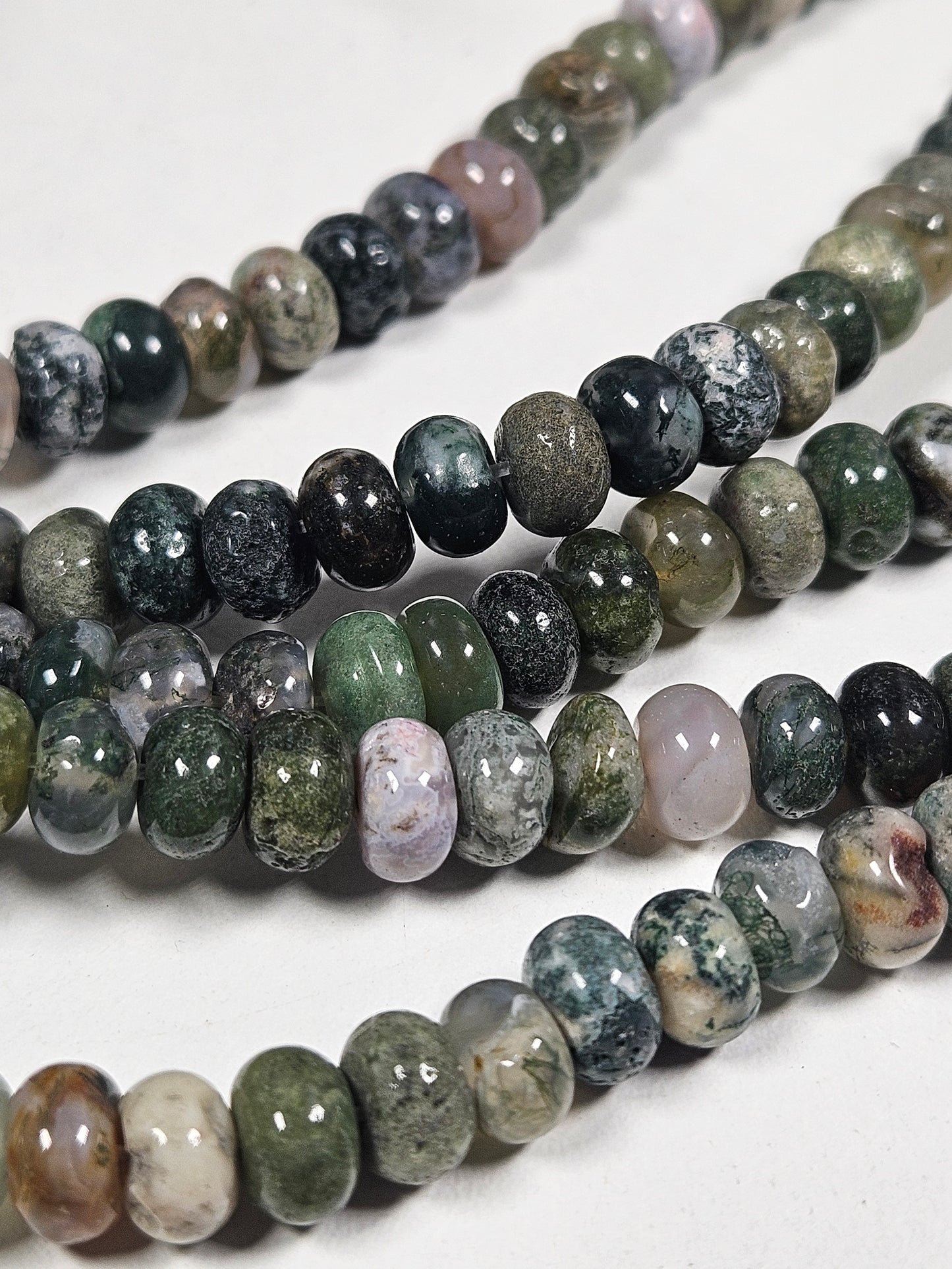 Mosagaat kralenstreng (donut) 8mm