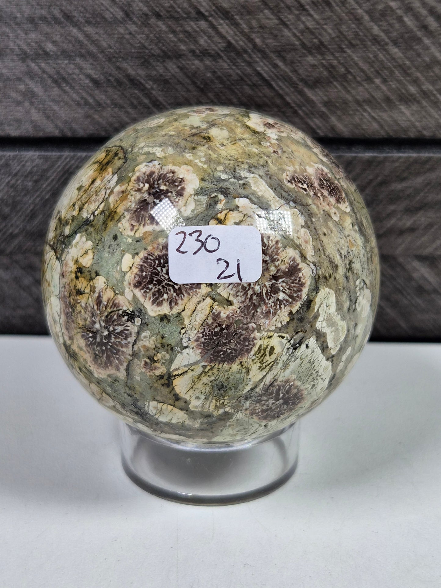 Groene Bloem Jaspis Bol 230 gram