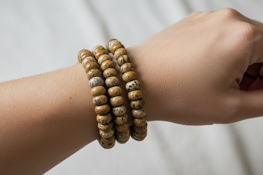 Landschap jaspis donutarmband 8mm