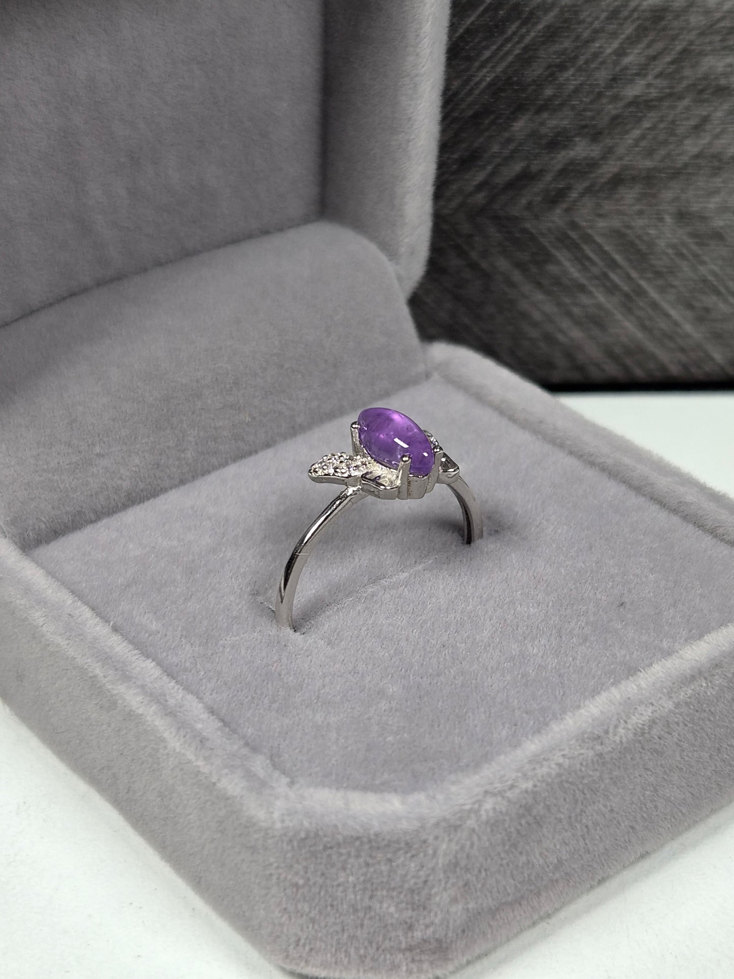 Amethist s925 (zilver) verstelbare ring nr15