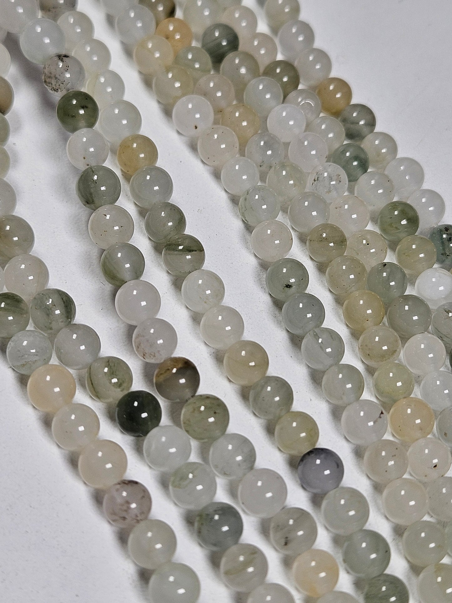 Kiwi Jade kralenstreng 6mm