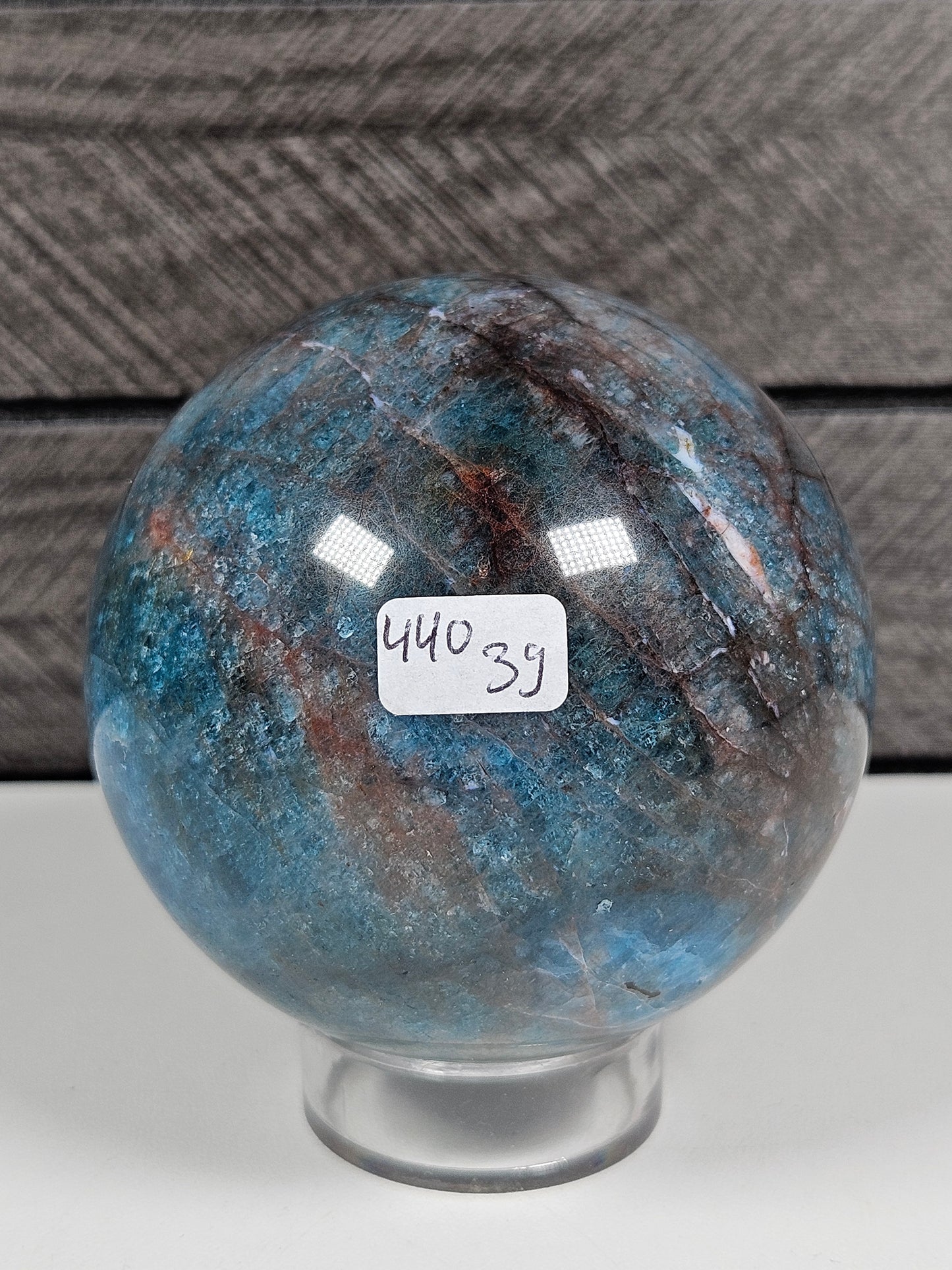 Blauwe apatiet bol 440 gram