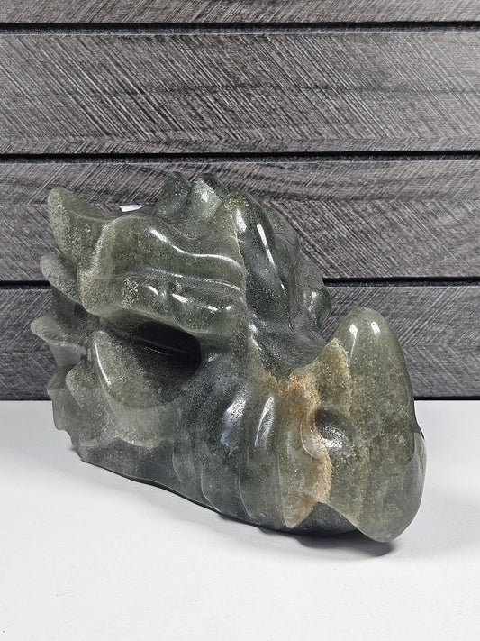 Groene Aventurijn Drakenkop 1060 gram